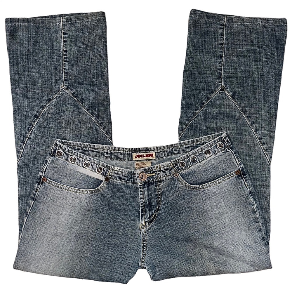 vintage jou jou flare leg low rise denim jeans